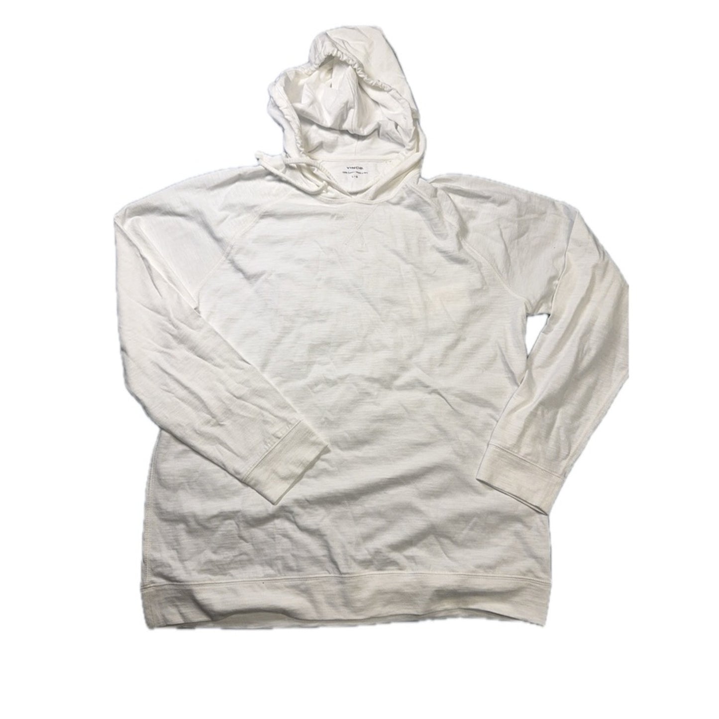 Vince White Lightweight Cotton Hoodie – Size L