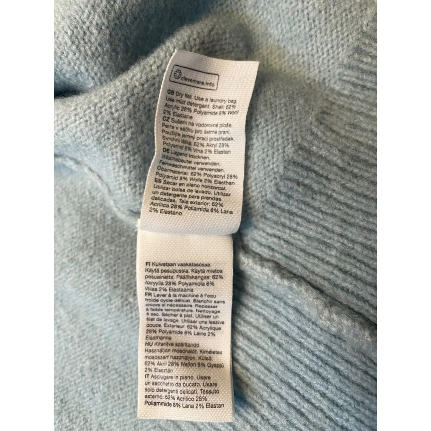 AND OTHER STORIES Los Angeles Atelier Wrap Cardigan Sweater Baby Blue XS