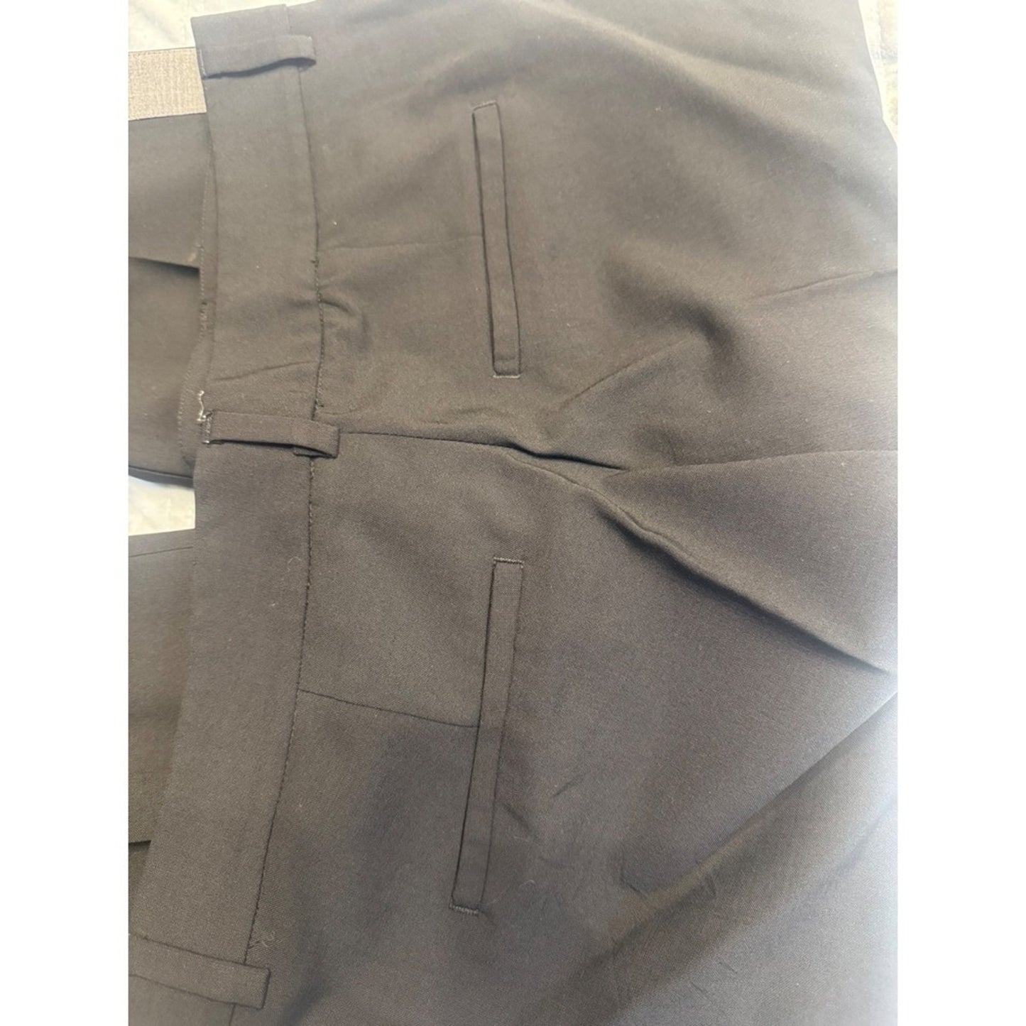 Vince Womens Gray Black Wool Blend Trousers Side Stripe Dress Pants Size 12