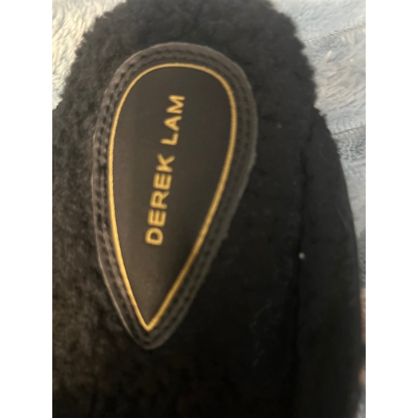 Derek Lam Leopard Calf Hair Shearling Lined Mules Gold Ram Head Loafers