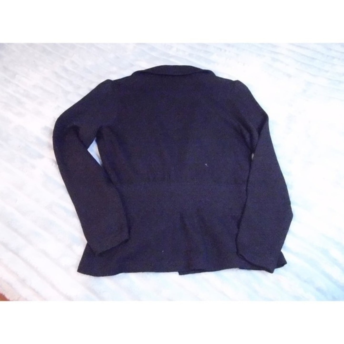 St John For Neiman Marcus Black Knit Cardigan Jacket& Skirt Set Two Piece size 4