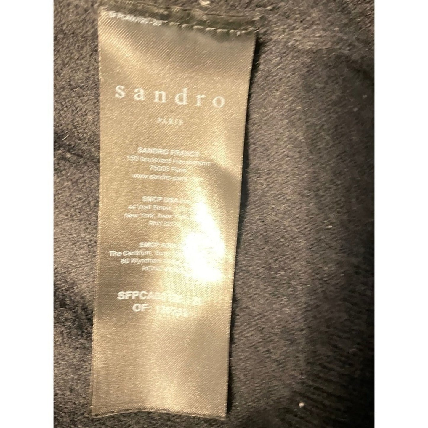 Sandro Paris Cardigan Black Cream V Neck Button Front Long Sleeve size M
