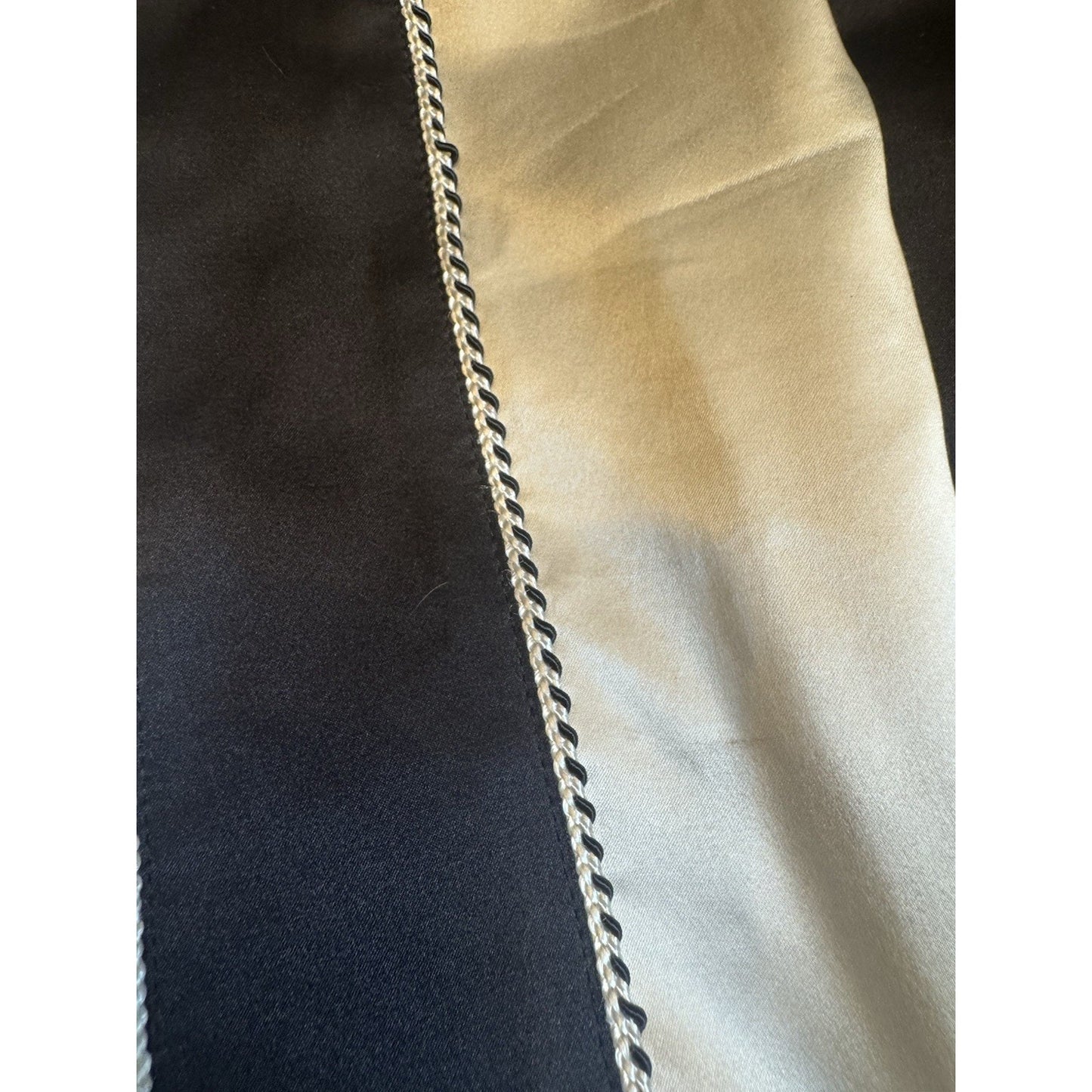 Opening Ceremony Satin Reversible Bomber Jacket Black Ivory Embroidered Logo XL