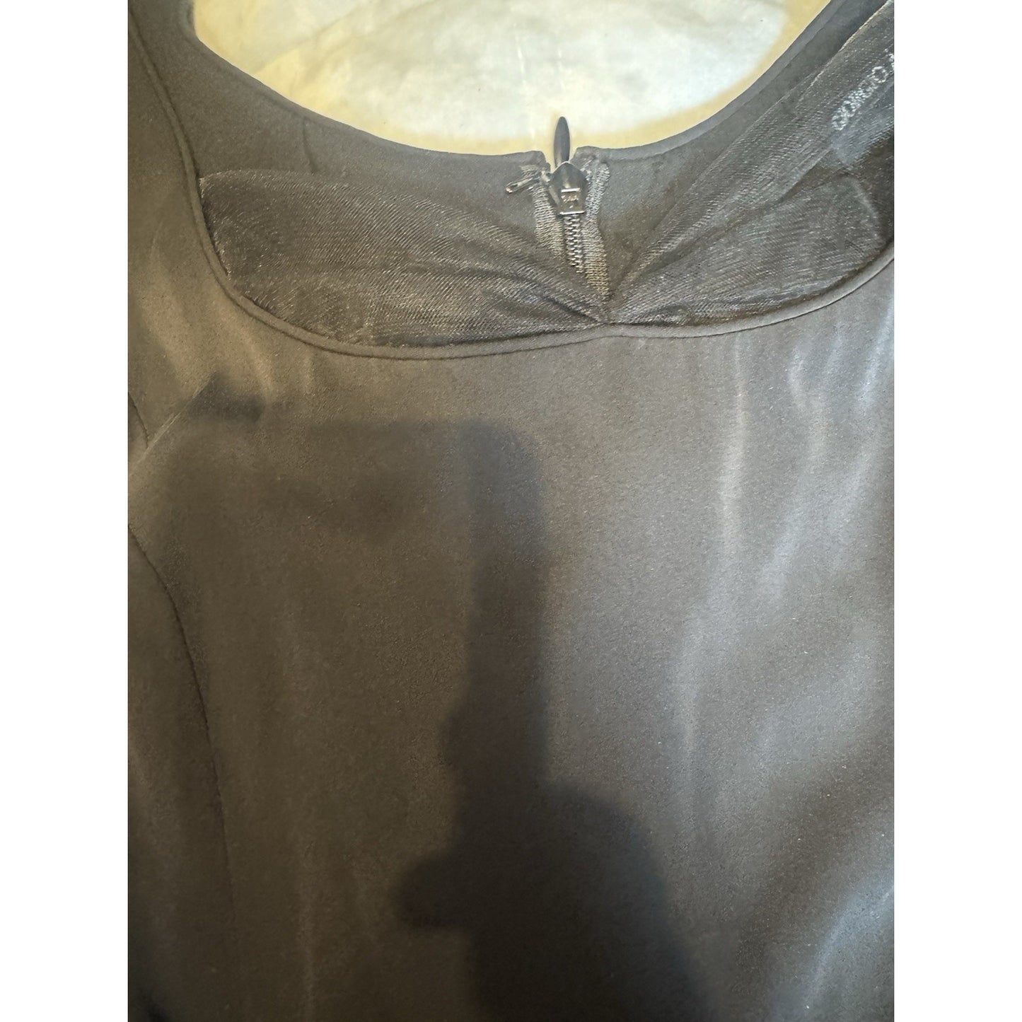 Giorgio Armani Black Sheer Sleeve Cocktail Dress Made in Italy Size 42 (US 6/8)