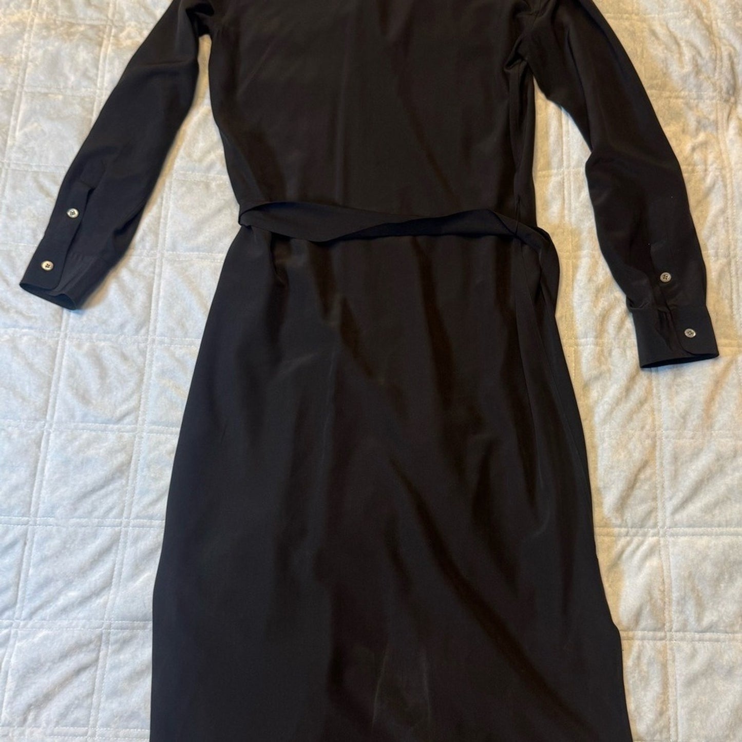 Vince Elegant Navy Long Sleeve Dress size S