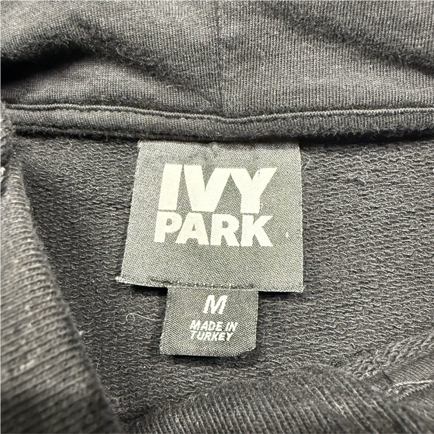 IVY PARK Black Hoodie with White Sleeve Accents size M