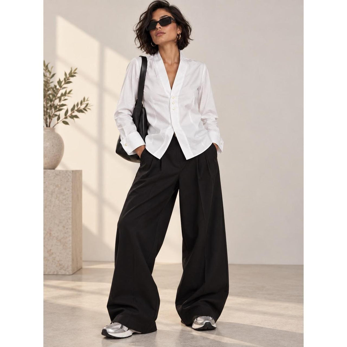 Marc-Antoine Barrois Paris White Cotton Shawl-Collar Shirt Women's XS