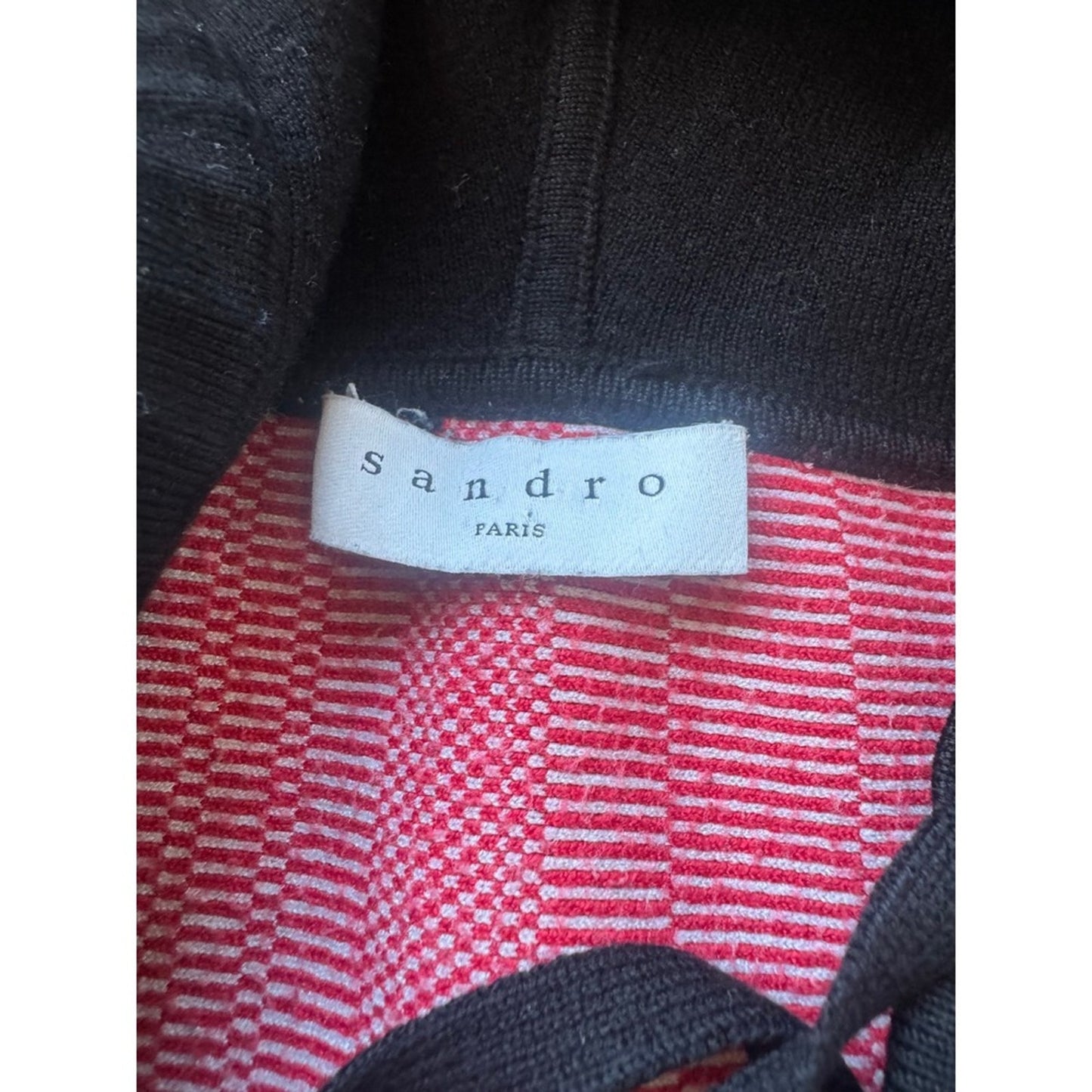 Sandro Paris "LOVE" Reversible Graphic Hoodie – Navy & Red (Unisex M)
