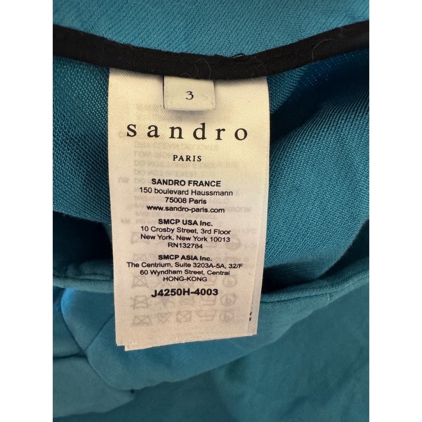 Sandro Paris Blue Textured Ruffle Detail Mini Skirt Size 3 Fits 8-10