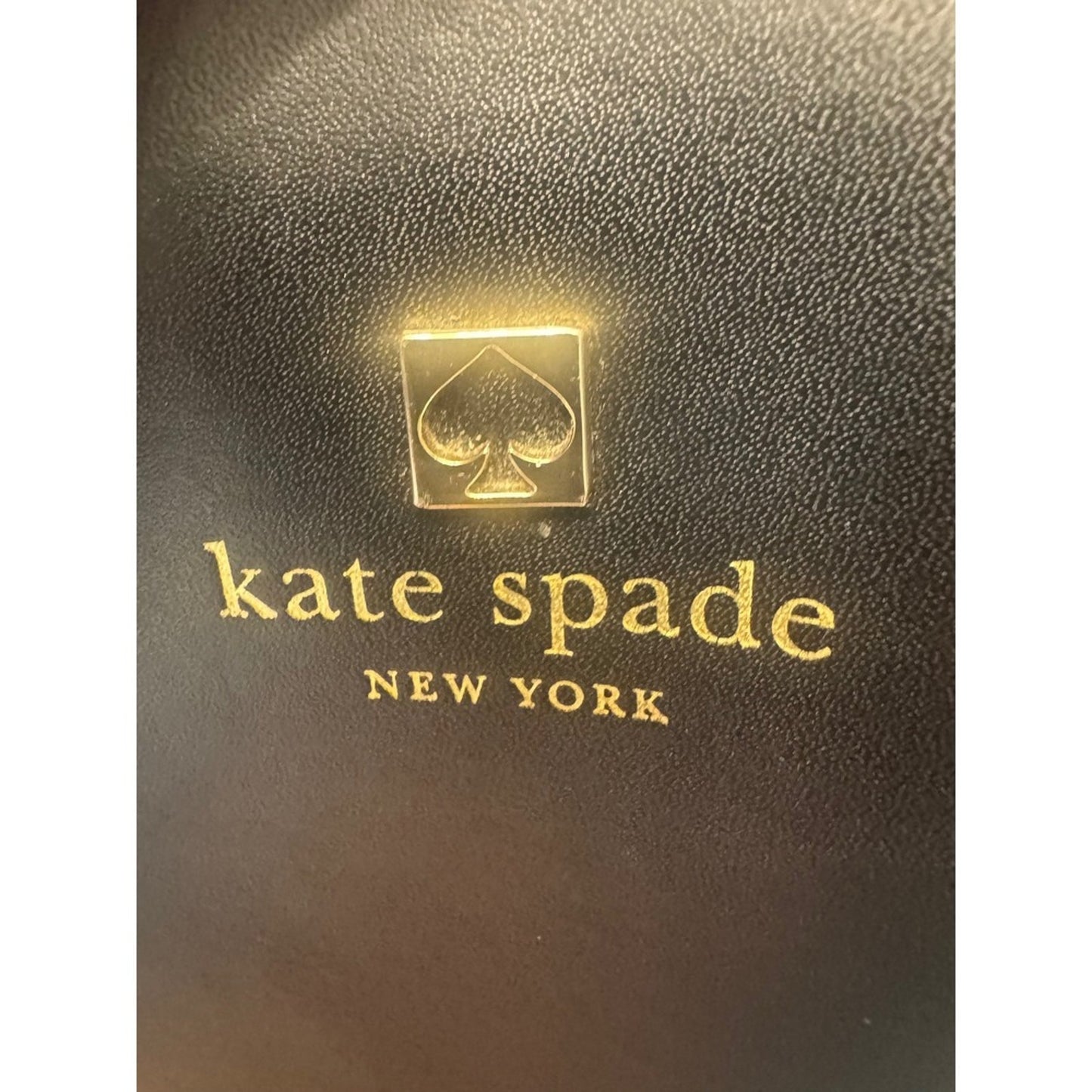 Kate Spade New York Black Leather Tote Bag Handbag Purse Womens