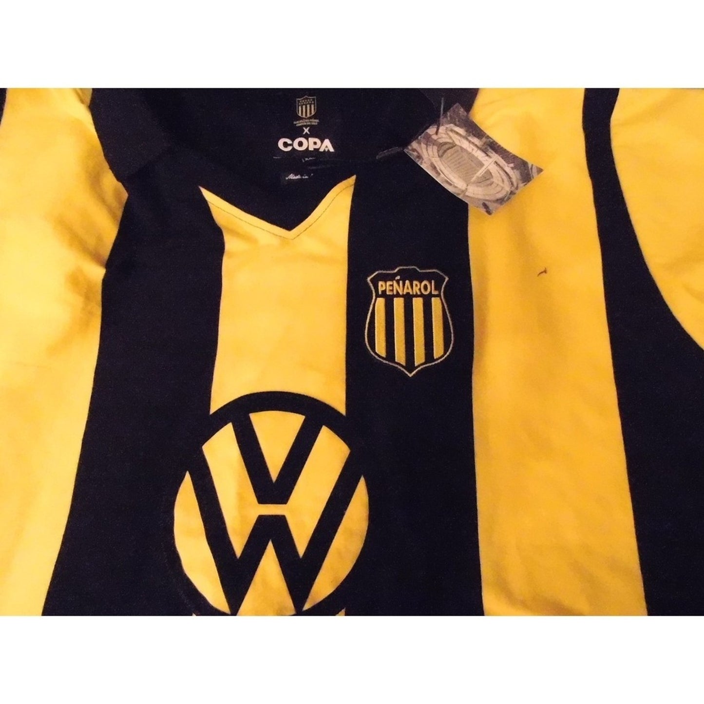 COPA Club Atletico Penarol VW Logo Soccer Jersey Polo Shirt XXL Black Yellow