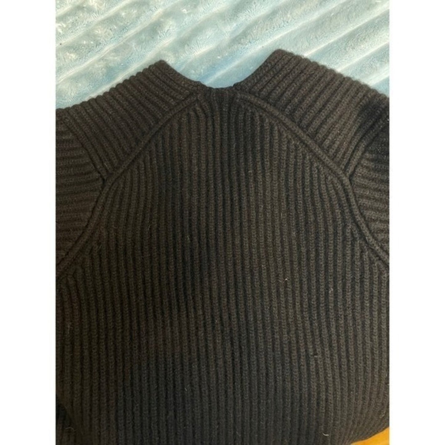 ACNE STUDIOS DEBORAH L WOOL Ribbed V Neck Sweater Black Size S