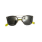 Fendi Sunglasses Black Frame Gold Brow Bar Neon Green Accents Designer Italy