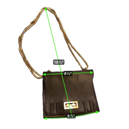 Other Stories Black Leather Chain Strap Shoulder Bag Gold Hardware