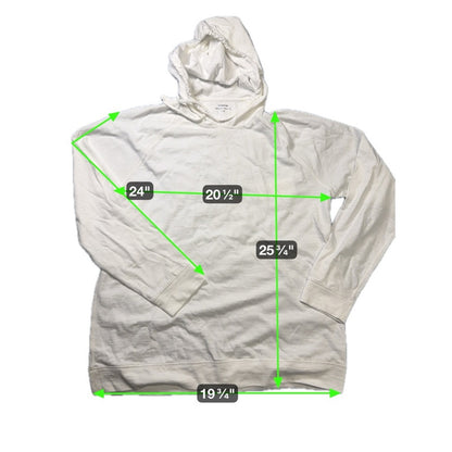 Vince White Lightweight Cotton Hoodie – Size L