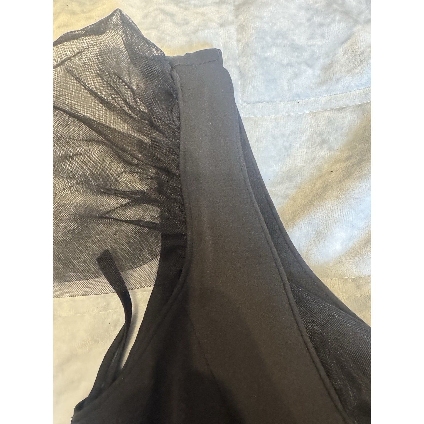 Giorgio Armani Black Sheer Sleeve Cocktail Dress Made in Italy Size 42 (US 6/8)