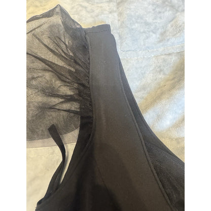 Giorgio Armani Black Sheer Sleeve Cocktail Dress Made in Italy Size 42 (US 6/8)