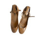 Valentino Tan Leather Ankle Strap Round Toe Heels Pumps Shoes 38.5/8