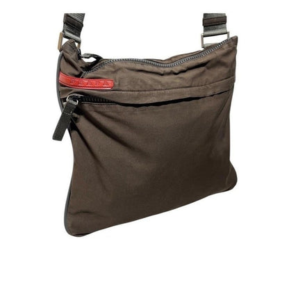 Prada Linea Rossa Crossbody Nylon 4VA031 Sport Messenger Red Logo
