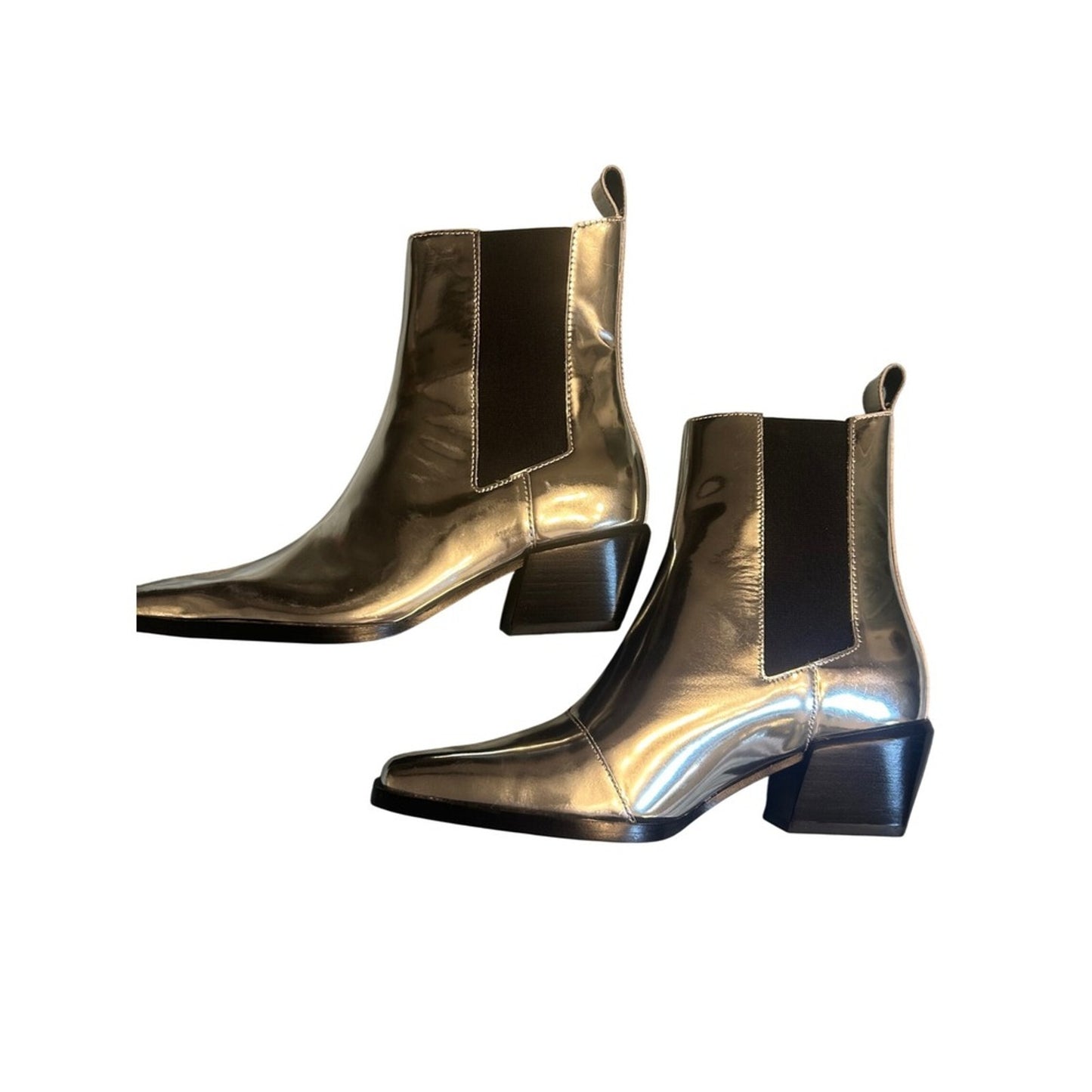 Rag & Bone Silver Metallic Leather Silver Chelsea Boots – Size 37 (US 6.5/7)