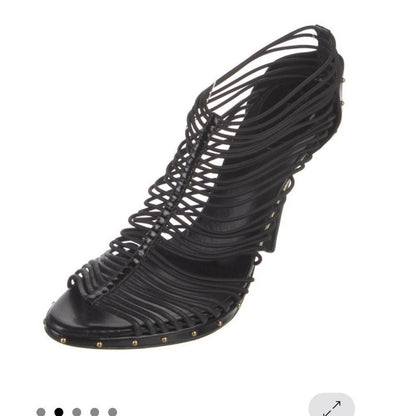Gucci Leather Strappy Studded Stiletto Heels size 10