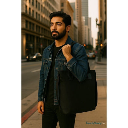 Gucci Horsebit Black Canvas Tote — Vintage Classic Style