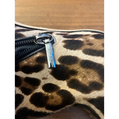 Dolce & Gabbana Leopard Print Calf Hair Ankle Boots Pointed Toe Stiletto 38