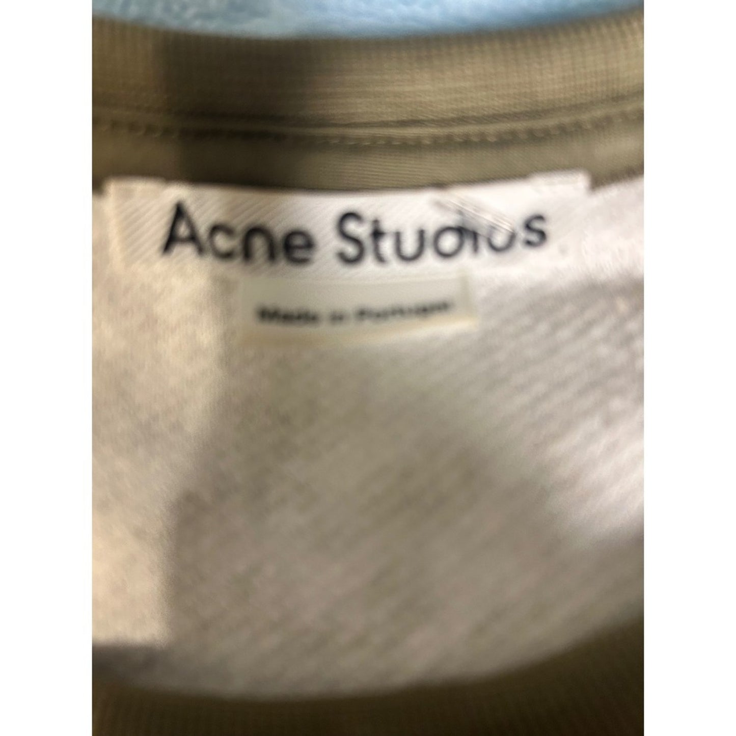 Acne Studios Floral Rose Textured Fuzzy Short Sleeve Top Beige Olive Green S