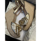 Kate Spade New York Tianna Metallic Leather Gold Espadrille Wedge Sandals size 6