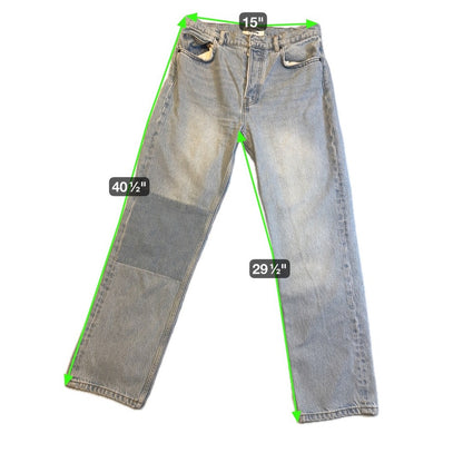 Reformation Jeans Women's Light Wash Patch High Rise Denim Pants