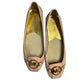 Michael Kors Pink Leather Ballet Flats MK Logo Slip On Loafers