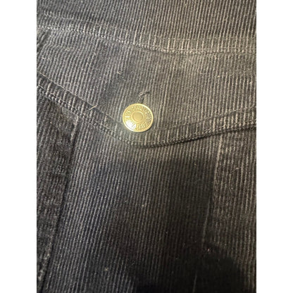 ZADIG & VOLTAIRE Corduroy Trucker Jacket Navy Blue Quilted Lined Mens Size XL