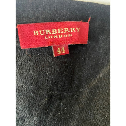 BURBERRY LONDON Womens Black  Modal Angora Blend V-Neck Top Size 44/ 10