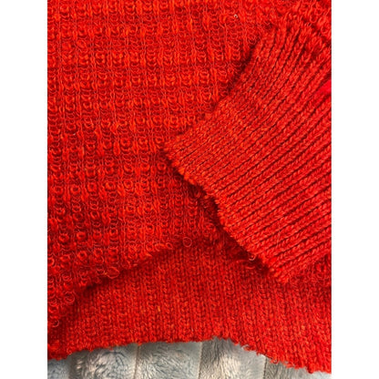 Acne Studios Red Embellished Knit Sweater Cropped  Long Sleeve NWT size M