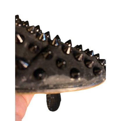Iconic Christian Louboutin black suede loafers with-spike studs size 6.5