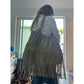Sabrina Tach Festival Fringe Boho Metallic Leather Shoulder bag tote