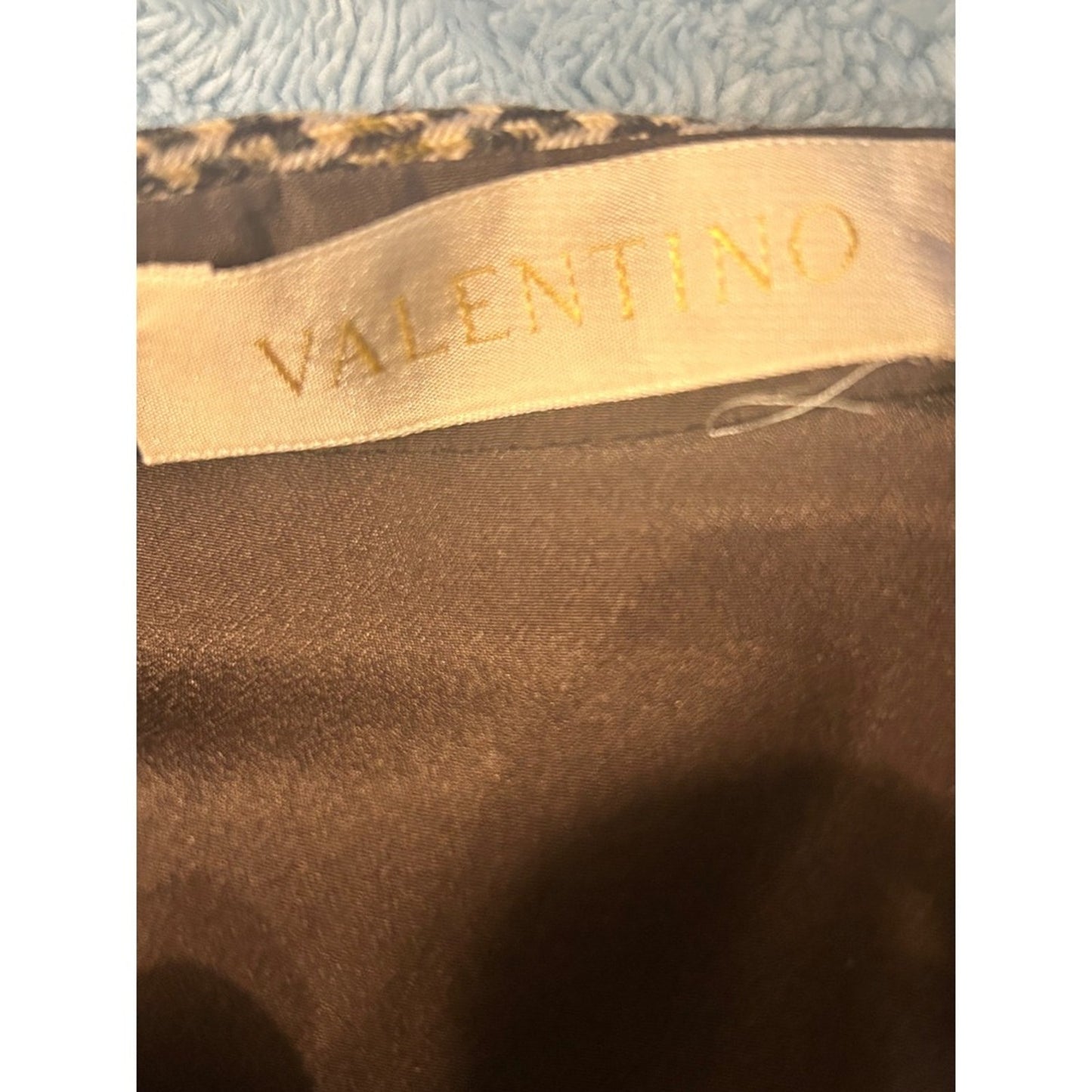 VALENTINO Plaid Mini Skirt with Black Pocket Accents size 6