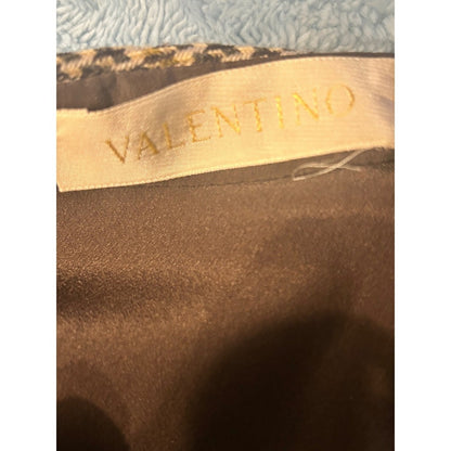 VALENTINO Plaid Mini Skirt with Black Pocket Accents size 6