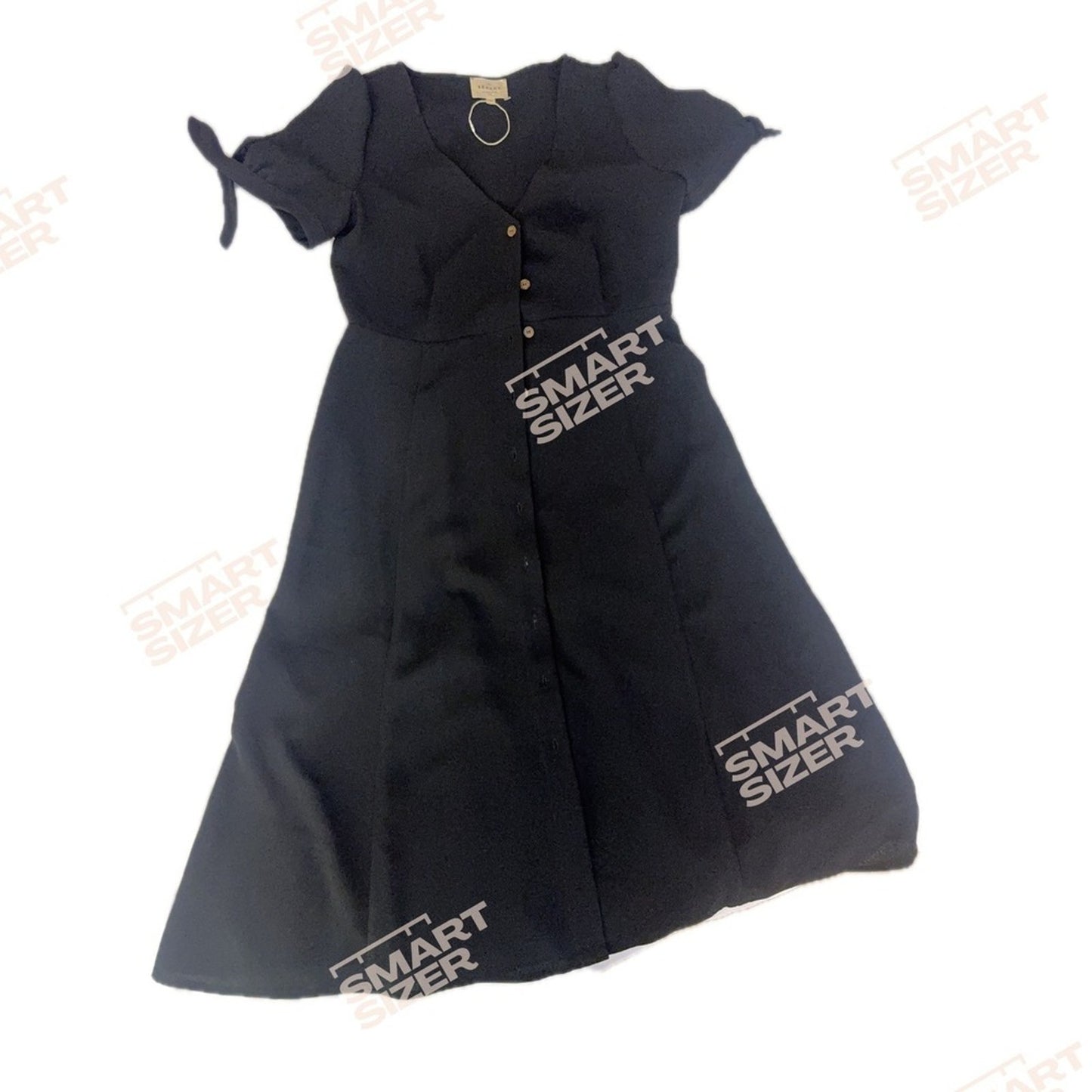 Sézane Paris Black Button Midi Dress – Size 40 (M)