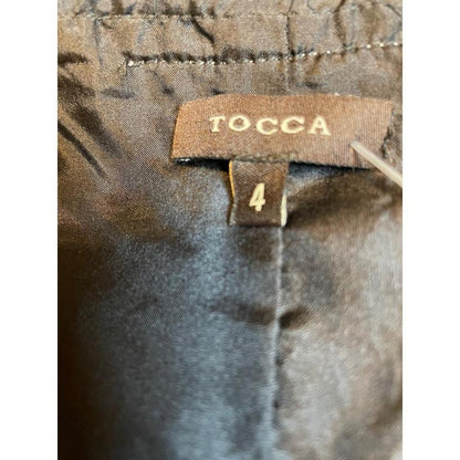 Tocca black silk halter dress