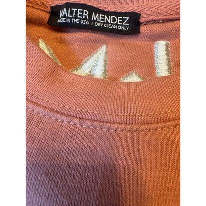 Walter Mendez Walter Collection Pink Sweatshirt Corset Motif Lace-Up Back NWT