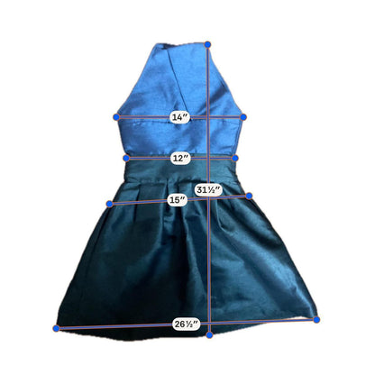Kenzo Paris Blue Teal Two Tone Halter Pleated Mini Dress Size 36