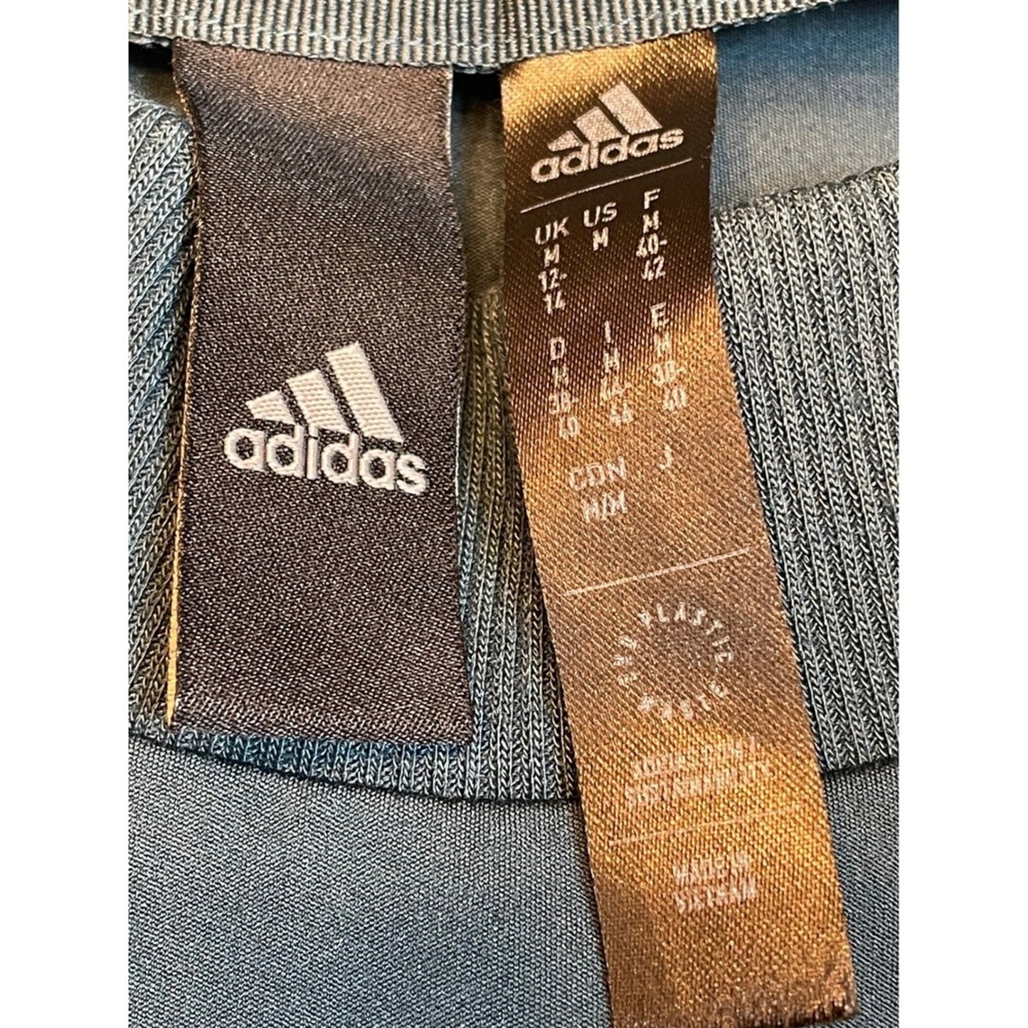 Adidas Mock Neck Sleeveless Crop Sweatshirt Blue Womens Size Medium