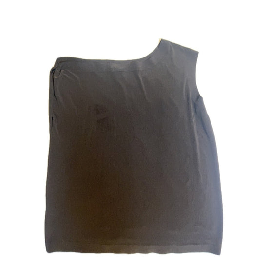 Norma Kamali Womens Top Sleeveless Black One Shoulder Size M/38