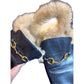 Gucci Princetown Black Leather Fur Lined Horsebit Mules Loafers Size 39 IT 9