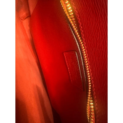 RLL Ralph Lauren Red Leather Tote Bag Shoulder Bag Purse