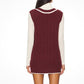 Amanda Uprichard Burgundy and Cream Mini Dress