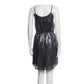 Rebecca Taylor Silver Sequin Scoop-Neck Mini Dress – Size Medium (US 8)