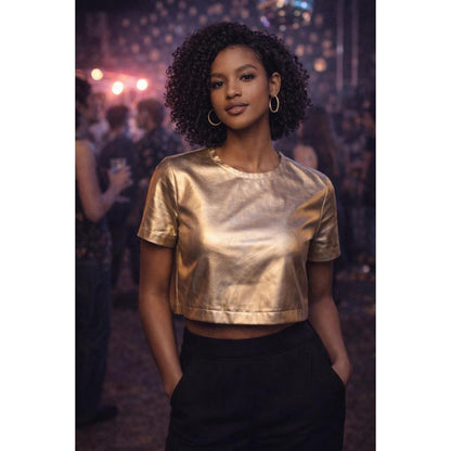 Porridge clothing metallic gold faux