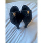 Gucci Black Leather Ankle Booties with Gold Horsebit – Made in Italy (Size 38)